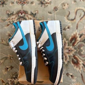 Nike Black and Blue Retro Sneakers